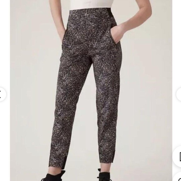 Athleta Pants - Athleta Black and White Patterned Track Pants